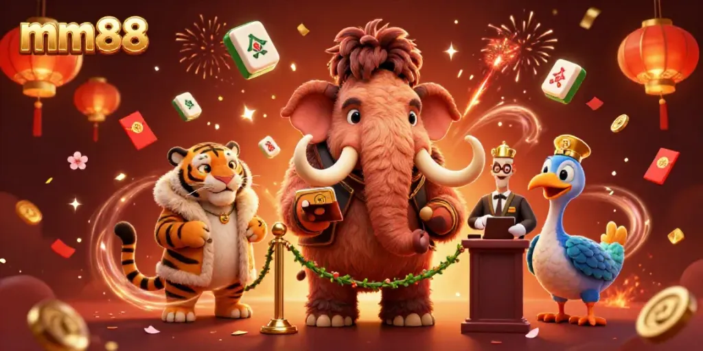 Experience premier gaming with the mm88 casino scene featuring lively characters and vibrant elements.
