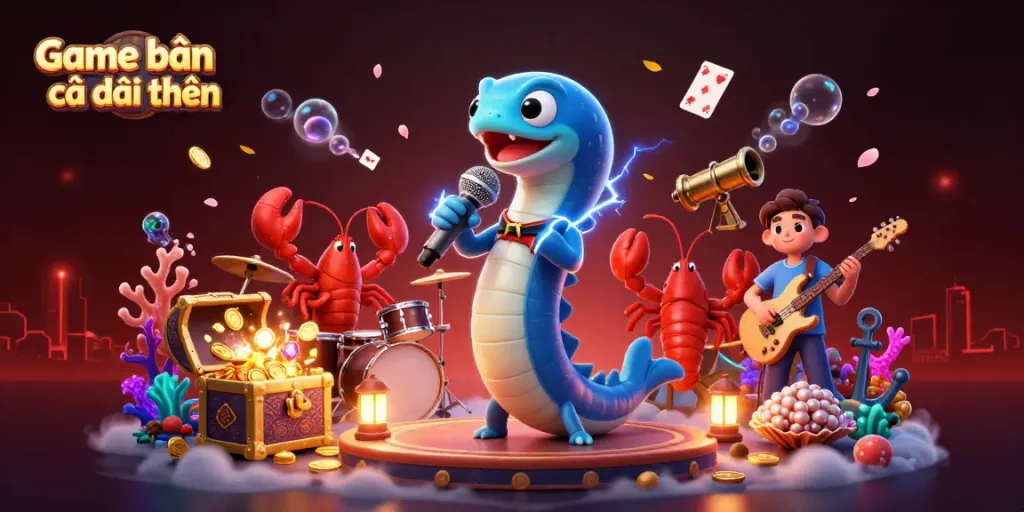 Engage in Game bắn cá đổi thưởng with vibrant underwater scenes featuring colorful marine life and action-packed gameplay.
