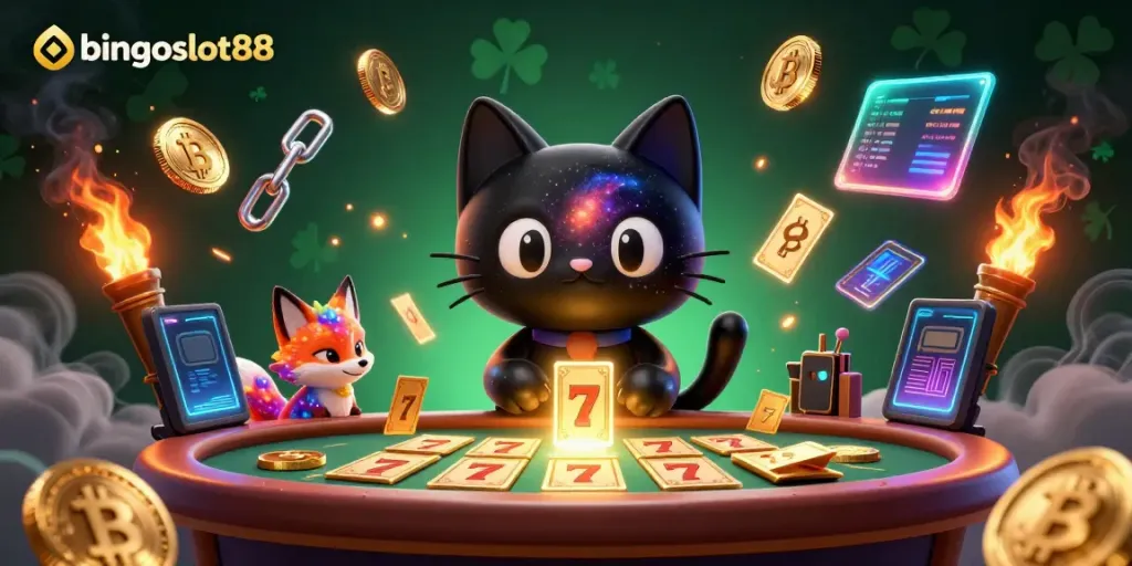 Menggandakan pengalaman bingoslot88 dengan ilustrasi 3D yang ceria di kasino kosmik.