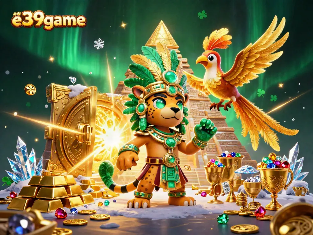 Experience the thrill of e39game with a vibrant Mayan casino scene featuring rich treasures and dynamic characters.
