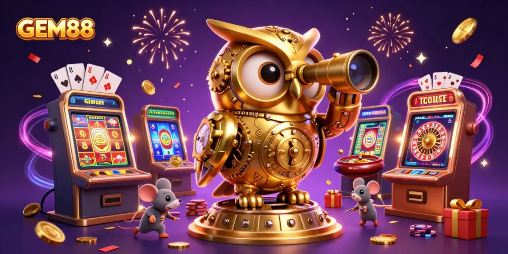 Experience GEM88's thrilling slots with colorful jackpots and engaging casino action.