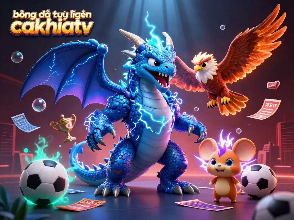 Experience thrilling bóng đá trực tuyến cakhiatv action with dynamic sports characters amidst vibrant betting elements.