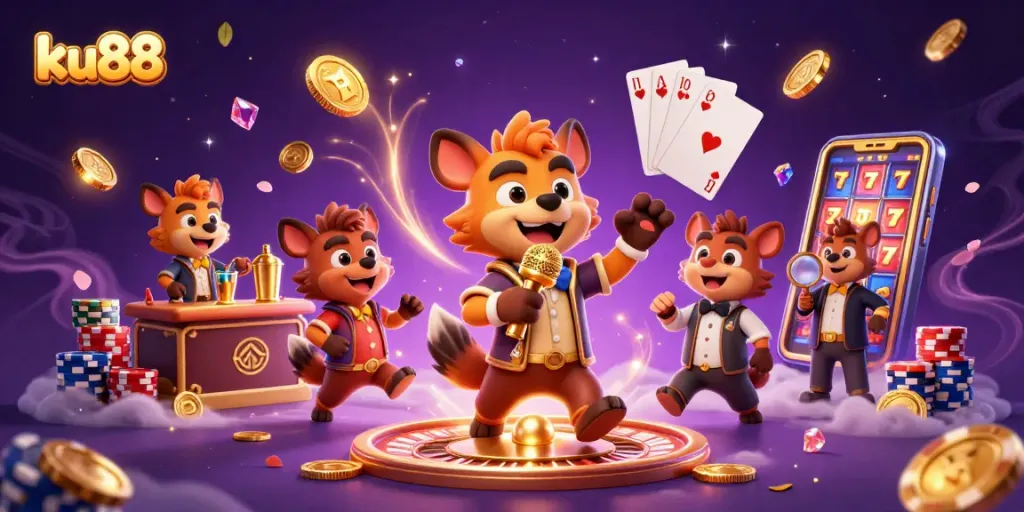 Join the fun at ku88 with hyenas running a comedy casino, featuring games and lively atmosphere.