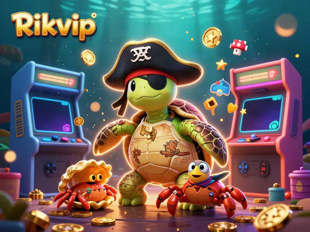 Engage with the immersive gaming adventure at Rikvip featuring vibrant characters and dazzling casino elements.