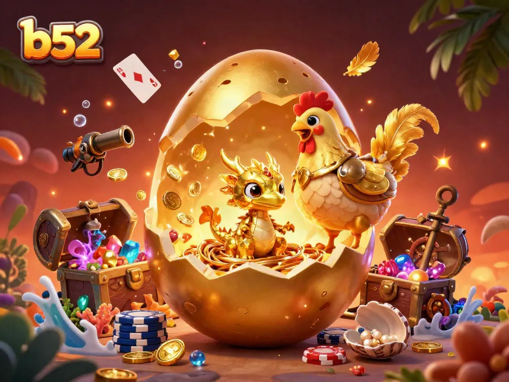 Experience thrilling gaming action at b52 with a golden theme and vibrant graphics.