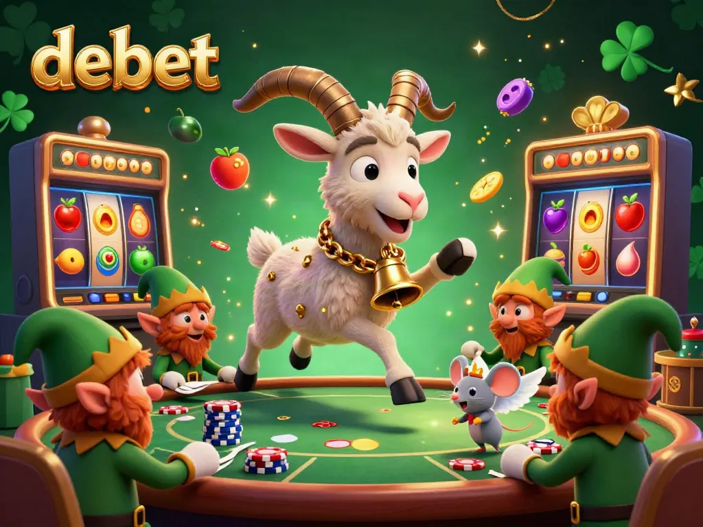 Experience thrilling gameplay at Debet's casino with a Krampus goat amidst stolen poker chips.