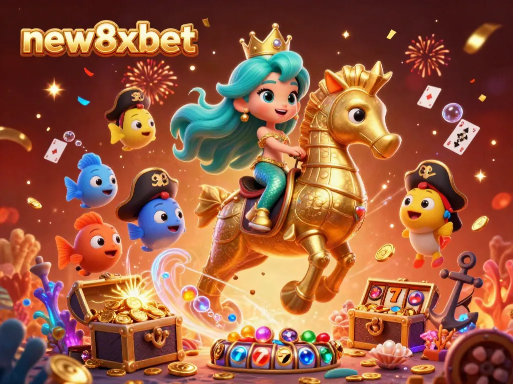 Engage with new8xbet's dynamic slots experience through our vibrant casino-themed illustration.