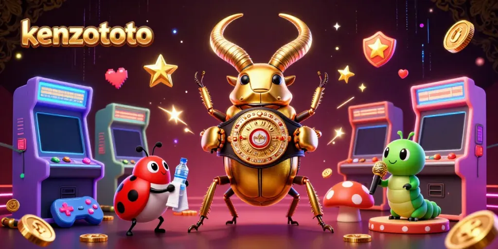 Experience winning excitement with KENZOTOTO, featuring a dynamic 3D gaming scene.