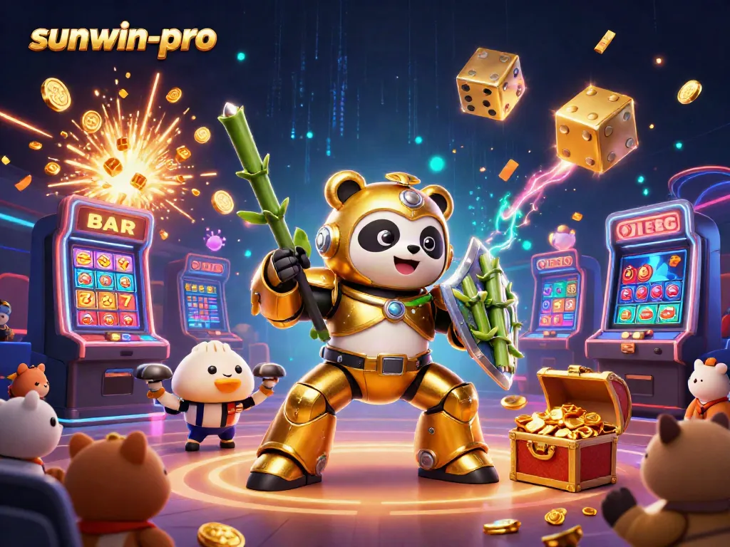 Win big with sunwin-pro in a vibrant 3D casino scene featuring dynamic characters and action.
