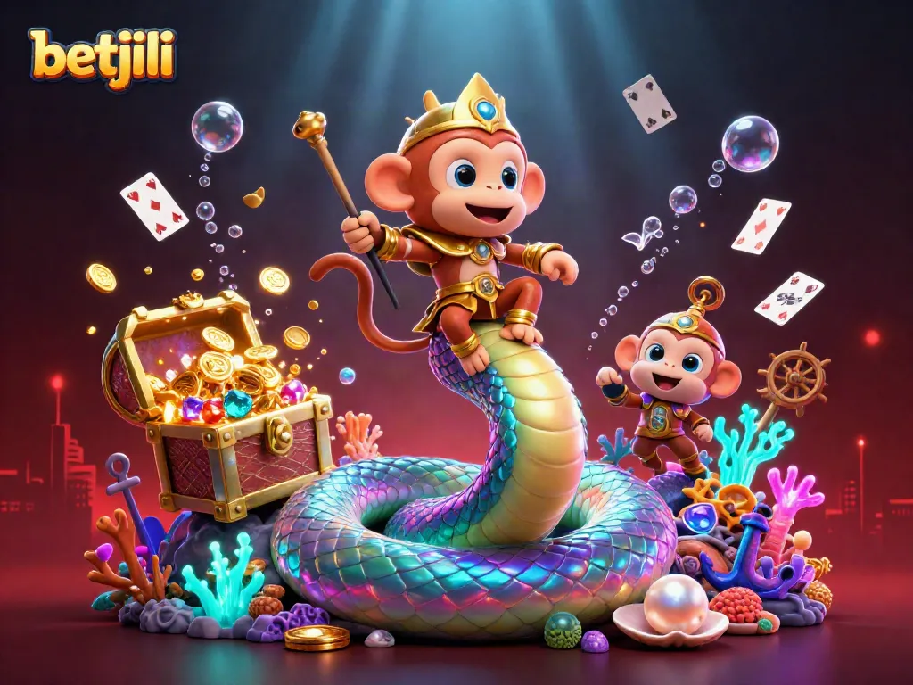 Join the thrilling adventure at betjili with a vibrant 3D illustration of whimsical casino elements.