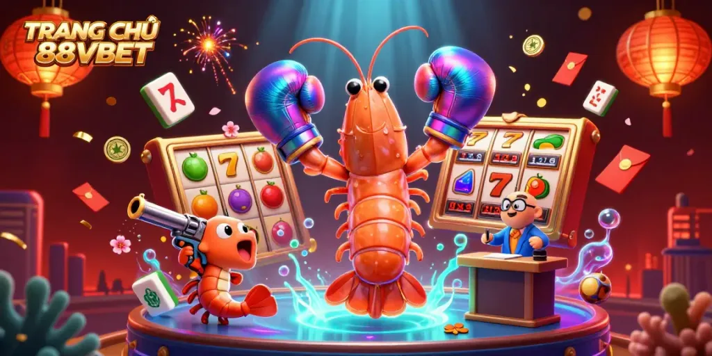 Experience TRANG CHỦ 88VBET through vibrant casino adventures featuring iconic characters and rich gambling elements.