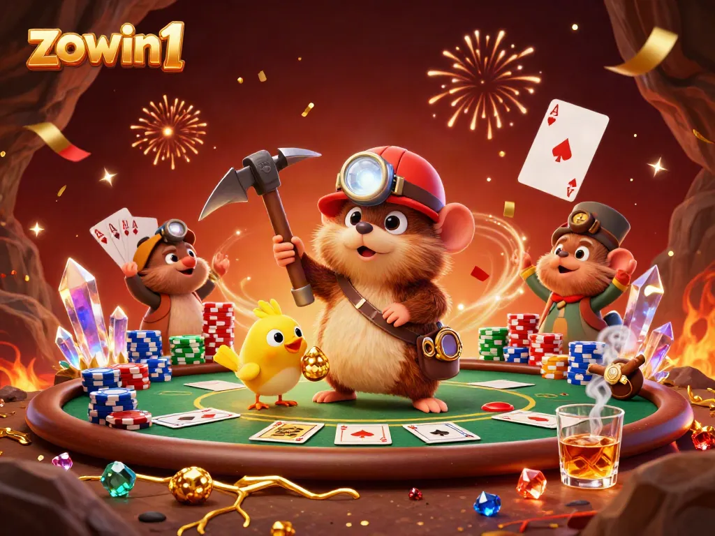 Experience exciting gameplay at zowin1 with our treasure hunter theme in a lively casino scene.